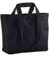 W604 Westford Mill Double Handle Cargo Pocket Tote Bag Black colour image